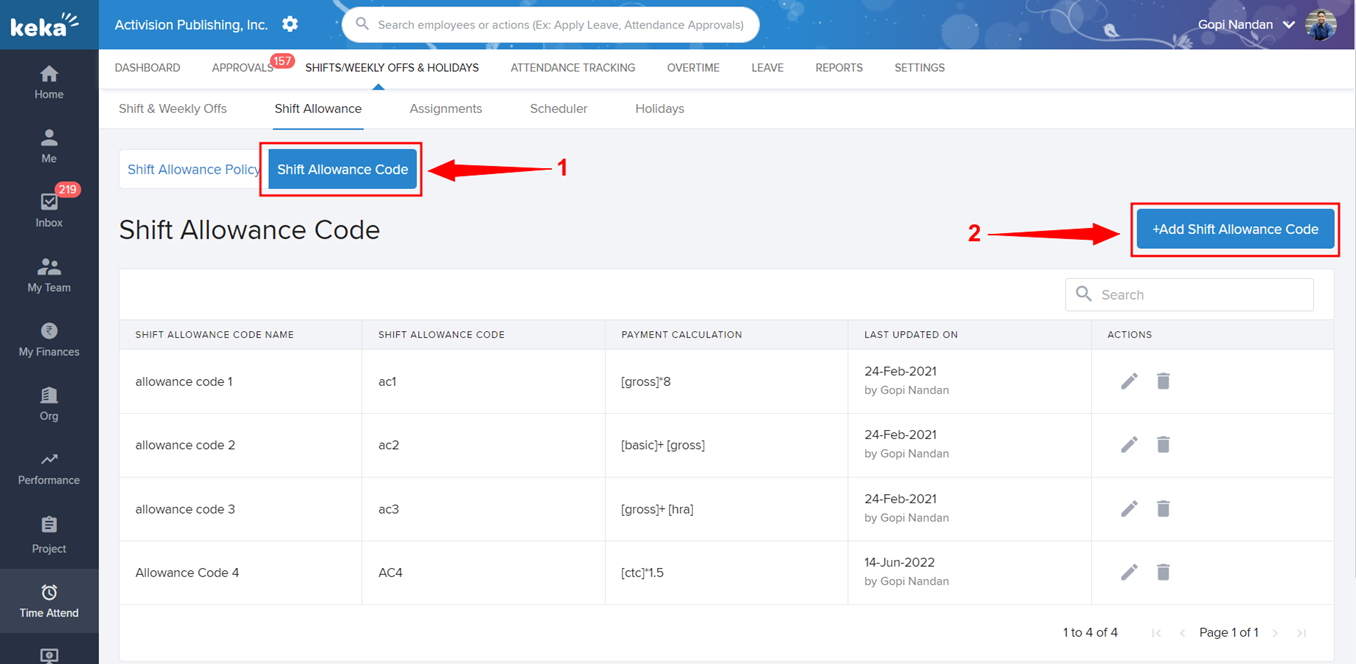 How to configure a shift allowance policy?